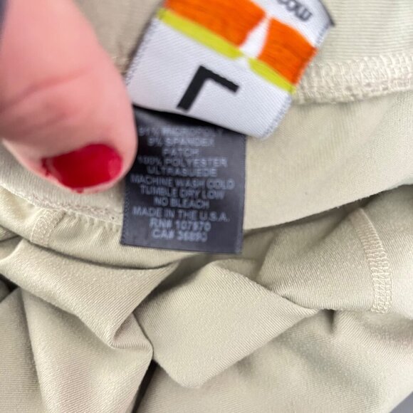 Kerrits Ladies Riding Breeches Large Beige Equestrian Pants With Knee Patches - Picture 5 of 6